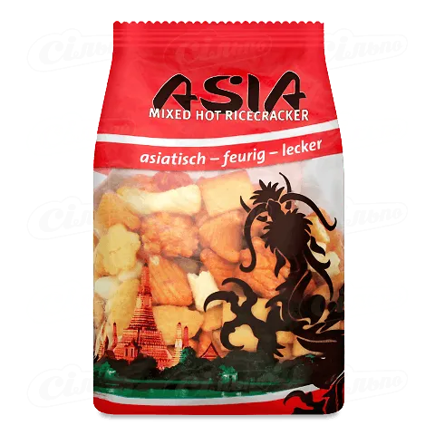 Крекер XOX «Азіатський мікс» рисовий гострий, 150г