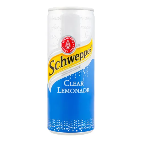 Напій безалкогольний сильногазований на ароматизаторах Clear Lemonade Schweppes з/б 250мл