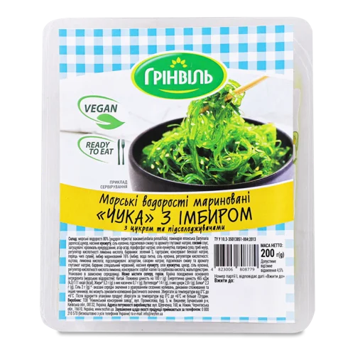 Водорості Морські Мариновані З Імбиром Чука Грінвіль, Лоток 200г