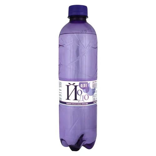 Вода мінеральна сильногазована йодована Йодо 0.5л