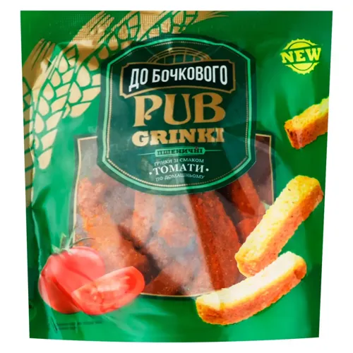 Грінки До бочкового Томати по-домашньому пшеничні 150г
