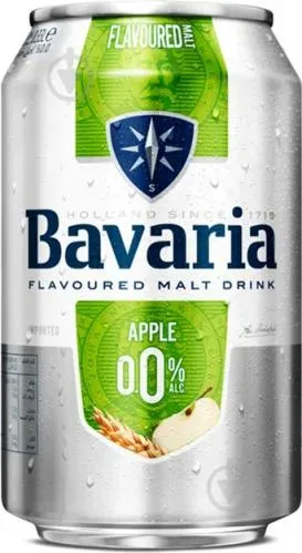 Пиво Bavaria яблуко безалкогольне 0,33л