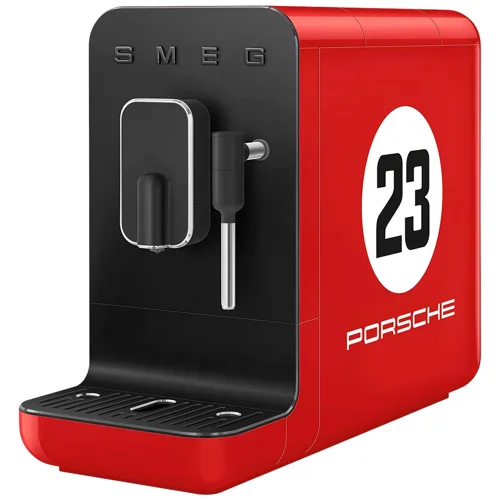 Кавомашина Smeg Collezione Porsche 917 Salzburg автоматична з ручним капучинатором червона