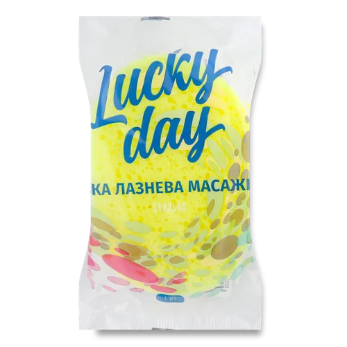 Губка Банна Масажна Овальна Lucky Day, В/ґ, 1 шт