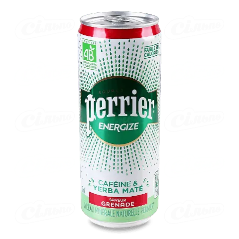 Напій енергетичний Perrier «Енерджайз» гренад з/б, 0,33л