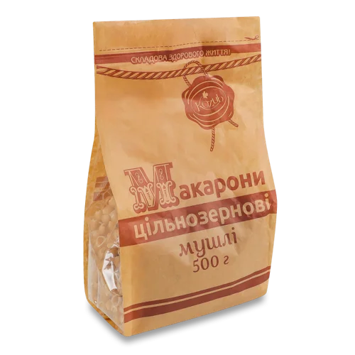 Макаронні Вироби Цільнозернові Фігурні Мушлі Kozub, в/ґ, 500г