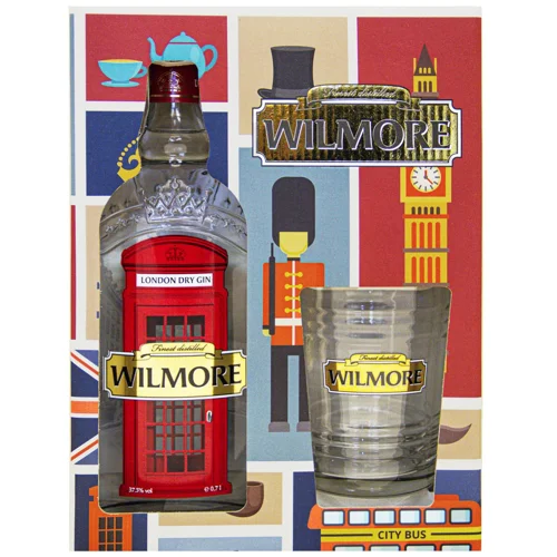 Джин Wilmore London Dry Gin 37,5% 0,7л та склянка