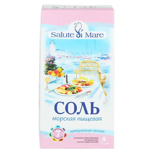 Сіль Salute Di Mare морська натуральна харчова помел №0 750г