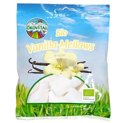 Маршмеллоу Okovital Bio Vanilla Mellows з ваніллю, органічні, 100г