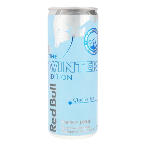 Напій енергетичний безалкогольний середньогазований зі смаком малини The winter edition Red Bull з/б 250мл
