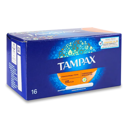 Тампони Гігієнічні Super Plus Tampax, 16 шт, в/с