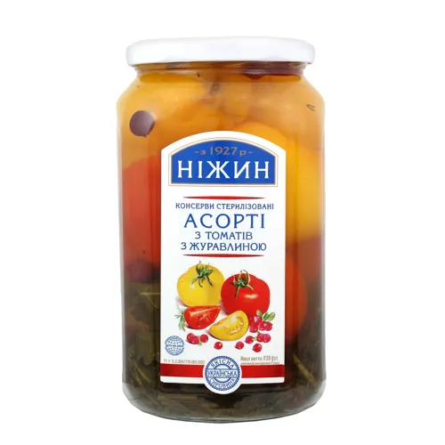 Асорті з томатів з журавлиною Ніжин с/б 920г