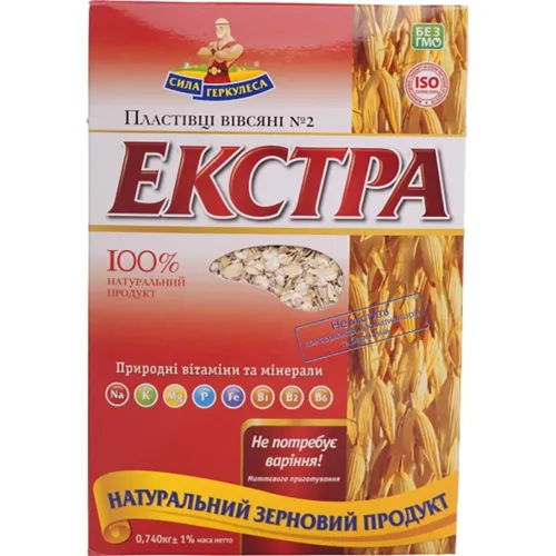 Пластівці вівсяні Сила Геркулеса №2 екстра 740г