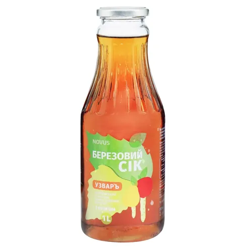 Сік Novus Узваръ березовий буковинський з настоєм суміші сушених фруктів та цукром 1л