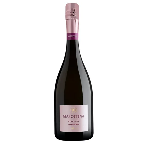 Вино ігристе Masottina Viaventi Prosecco Treviso Brut рожеве брют 11% 0,75л