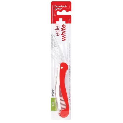 Зубна щітка-флос Edel White Soft Flosserbrush To Go дорожня м'яка