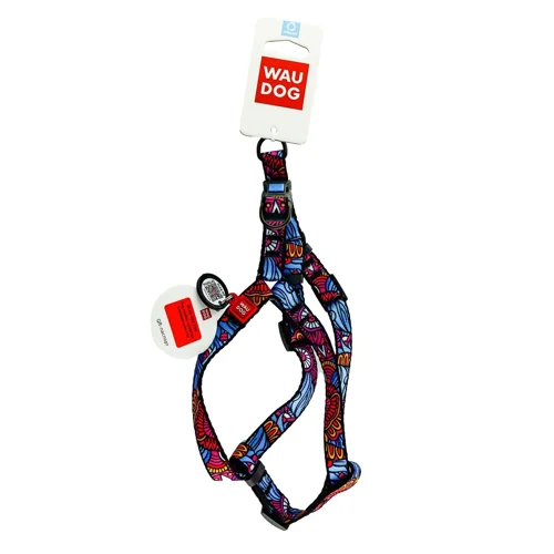 Шлея для собак Waudog Nylon нейлонова з QR паспортом 40-55см/15мм з малюнком літо