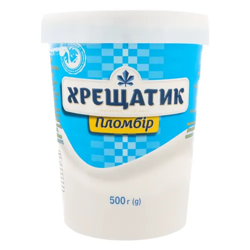 Морозиво 15% Пломбір Хрещатик відро 500г
