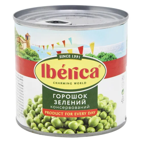 Горошок Iberica зелений консервований 400г