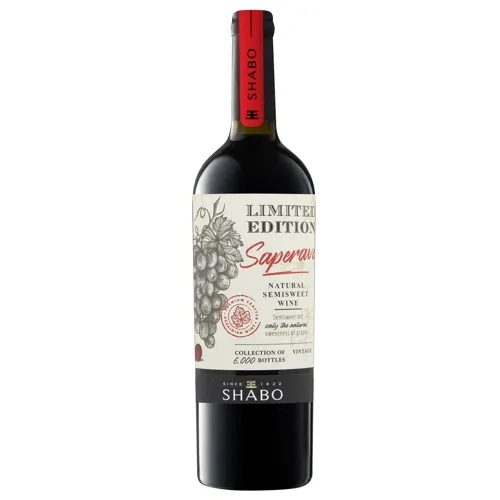 Вино Shabo Limited Edition Сапераві червоне напівсолодке 10-13% 0,75л