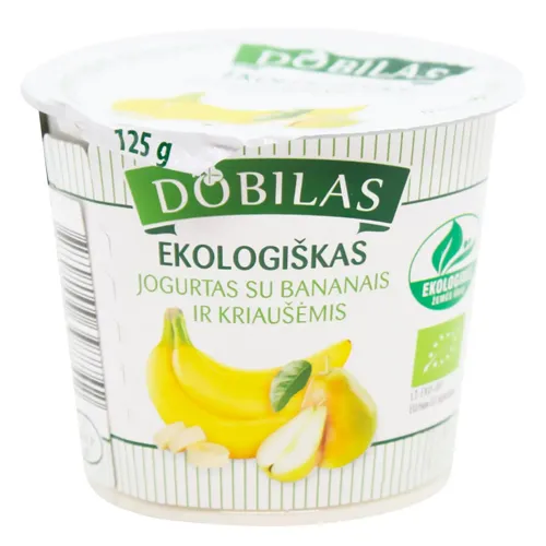 Йогурт Dobilas з бананом і грушами органічний 3,1% 125г