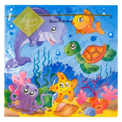Серветки Luxy Морські жителі 33x33см 3 шари 20шт