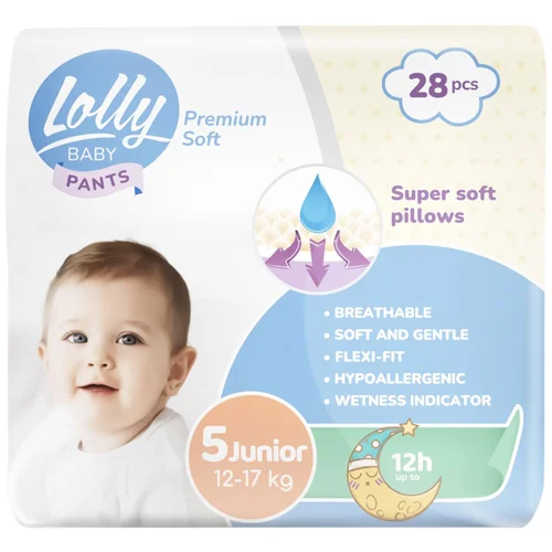 Підгузки-трусики Lolly Baby Junior 5 12-17кг 28шт