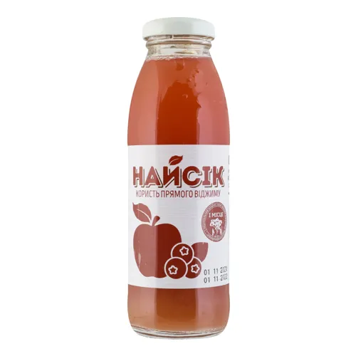 Сік неосвітлений пастеризований яблучно-чорномородиновий Найсік