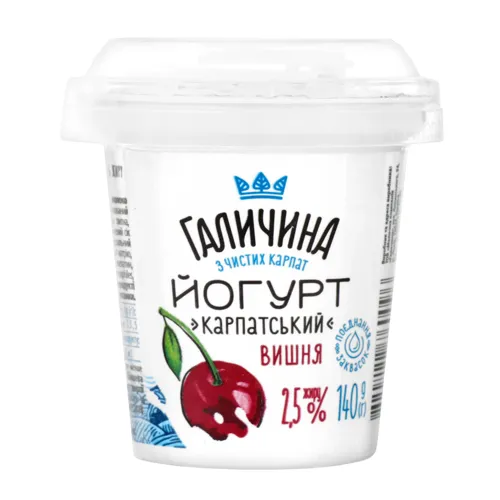 Йогурт 2.5% Вишня Галичина 140г