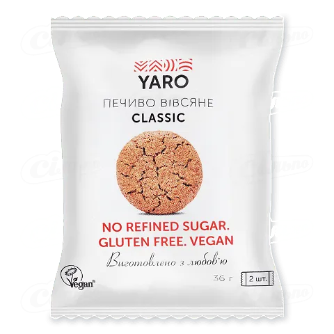 Печиво YARO вівсяне classic 2 шт., 36г
