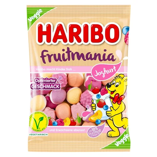 Цукерки Haribo Fruitmania Йогурт 160г