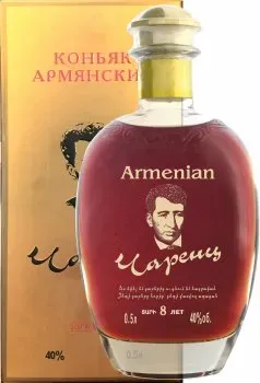 Коньяк "Чаренц" 8 років витримки 0.5л 40%