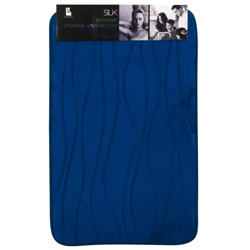 Килим Silk для ванної кімнати синій 50X80см