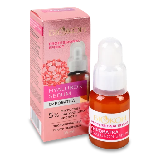 Сироватка Для Обличчя Зволожуюча Проти Зморшок Hyaluron Professional Effect Біокон, 35мл