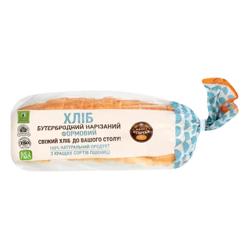 Хліб формовий нарізний Бутербродний Наша Булочка м/у 0.3кг