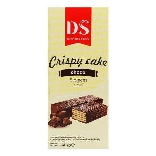 Торт вафельний глазурований Сhoсo Crispy cake Домашнє Свято