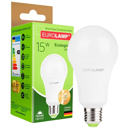 Лампа світлодіодна Eurolamp LED А60 15W E27 3000K