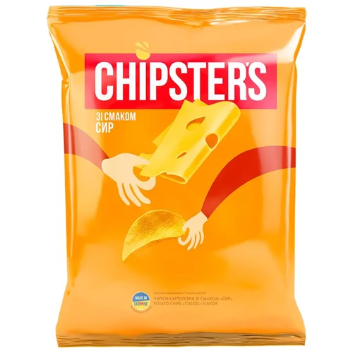 Чіпси картопляні зі смаком сиру Chipster's Flint м/у 130г