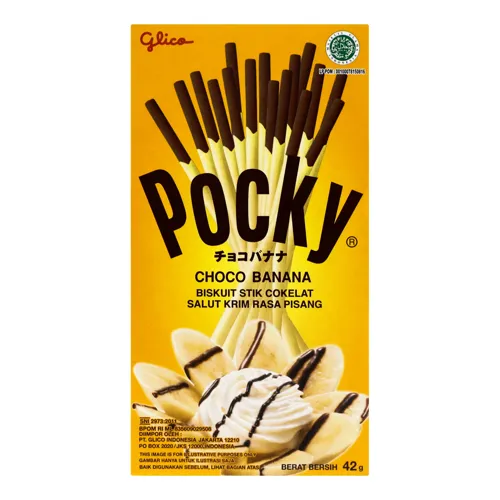 Соломка шоколадно-бісквітна зі смаком банана Pocky к/у 42г