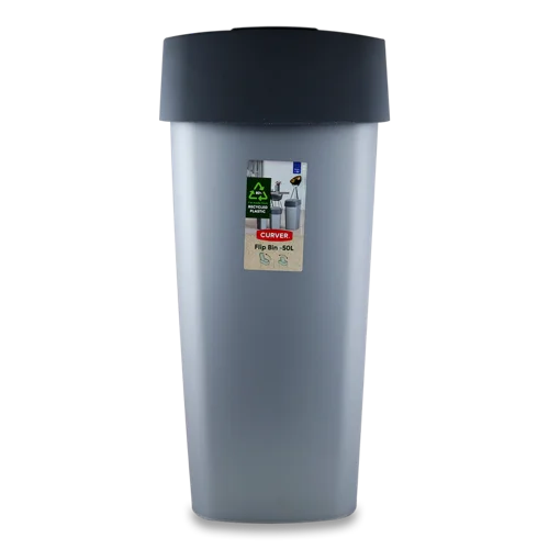 Мусорник Curver Flip Bin 50л, пластиковий, з кришкою, об'єм 50л