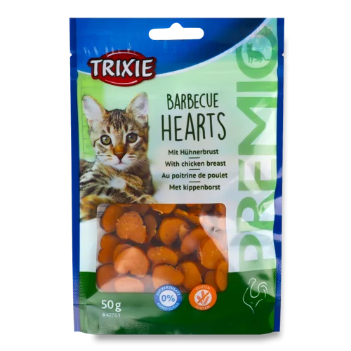Ласощі Для Котів Барбекю Hearts Premio Trixie, В/ґ, 50г