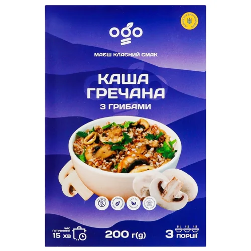 Каша гречана Ogo з грибами 200г