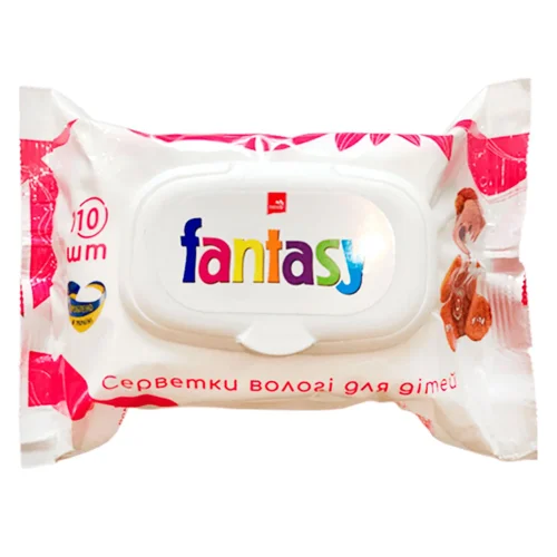 Серветки вологі Fantasy Mini з ромашкою та Д-пантенолом 110шт