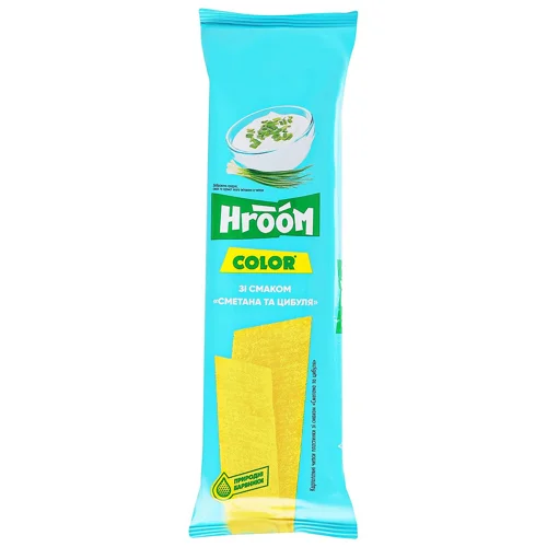 Чипси картопляні Hroom Color зі смаком Сметана та цибуля 75г