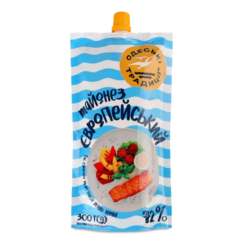 Майонез Вищого Ґатунку 72% Європейський, д/п 300г