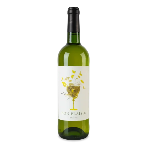 Вино Біле Сухе 0.75л 11% Bon Plaisir, п/пл