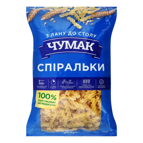 Вироби макаронні Спіральки Чумак м/у 800г