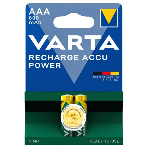 Акумулятор Varta Recharge Accu AAA  800mAh 2шт