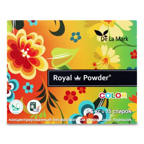 Пральний Концентрований Безфосфатний Порошок Color Royal, 0.5кг