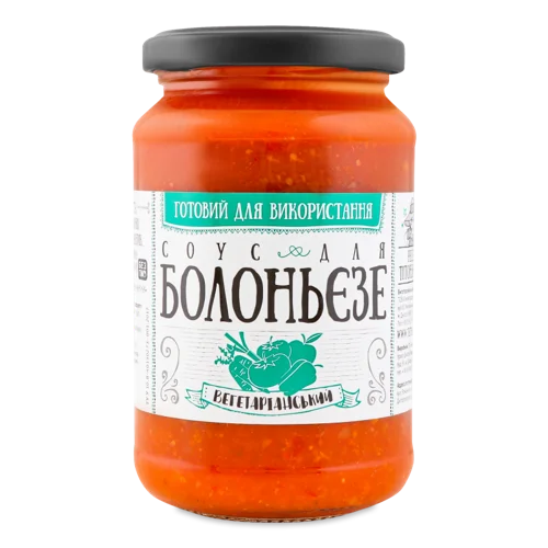 Соус Болоньєзе Вегетаріанський, Рецепти Тітоньки Адж, с/б 340г